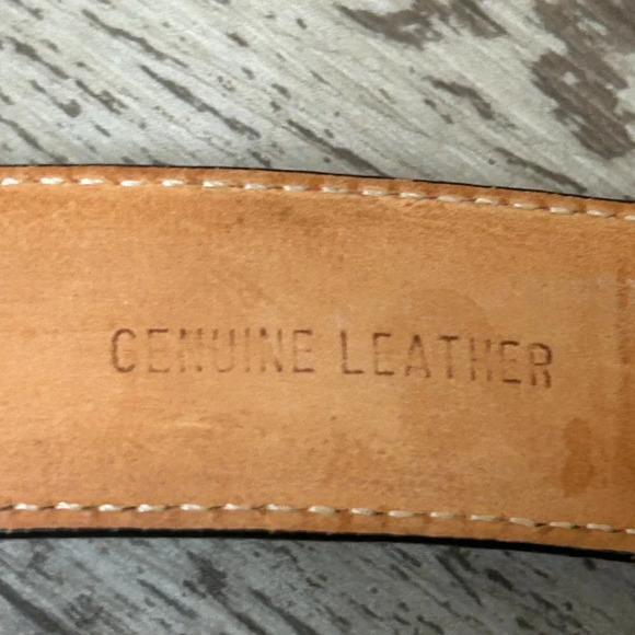 Talbots Vintage Suede Black Watch Plaid Leather Belt Size Medium - Picture 3 of 7